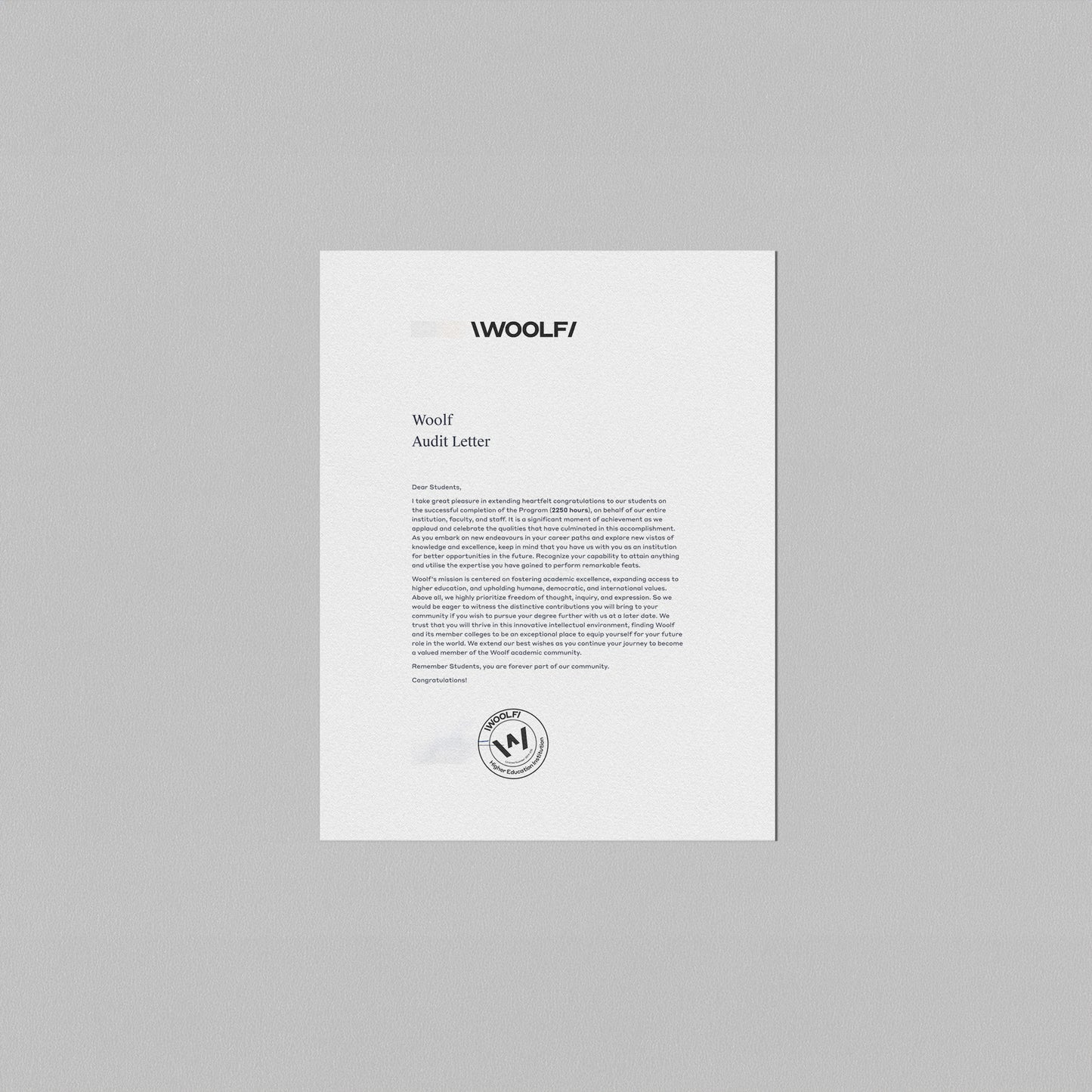 Custom Letter Requests